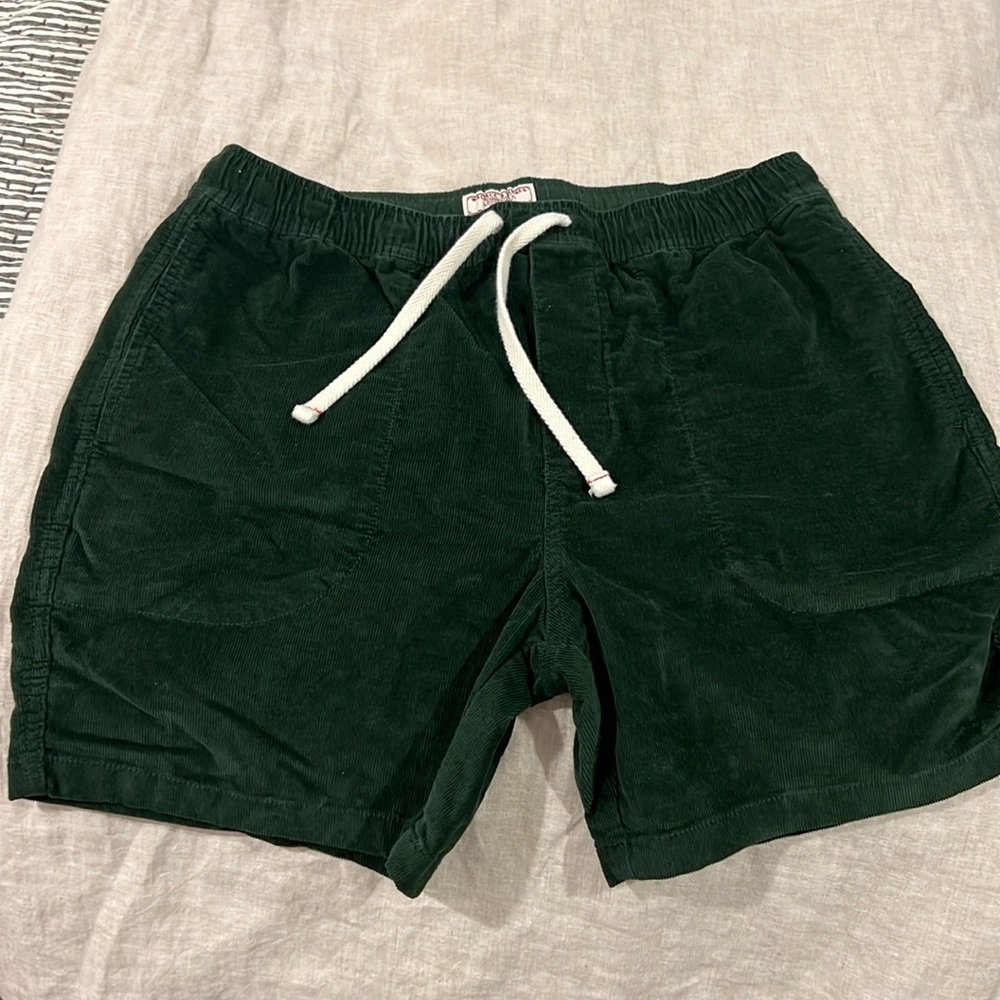 Wallace and Barnes x J Crew Corduroy Green Shorts